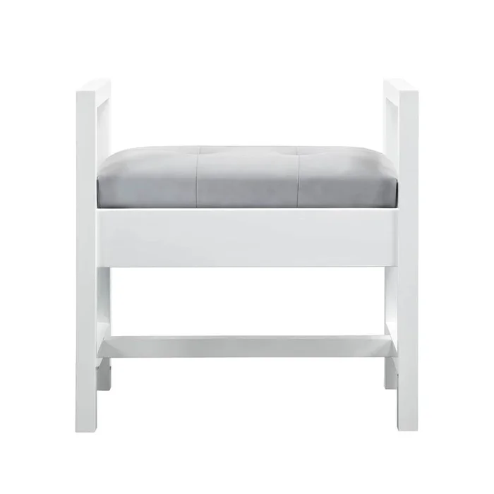 James Martin Vanities Addison 24.5” Upholstered Bench, Glossy White