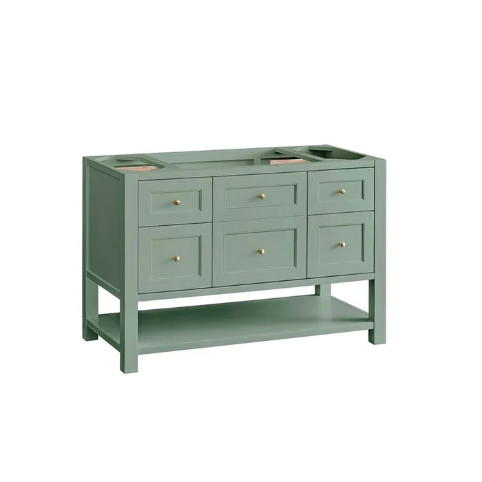 James Martin Vanities Breckenridge 48” Single Vanity Cabinet, Smokey Celadon