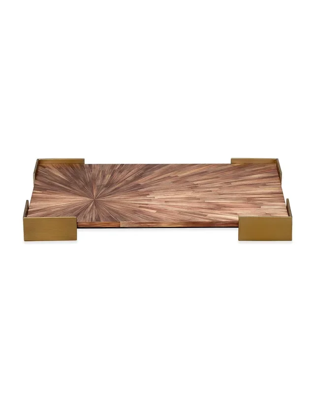 Jamie Young Company – Palm Marquetry Tray – 7PALM-TRBR