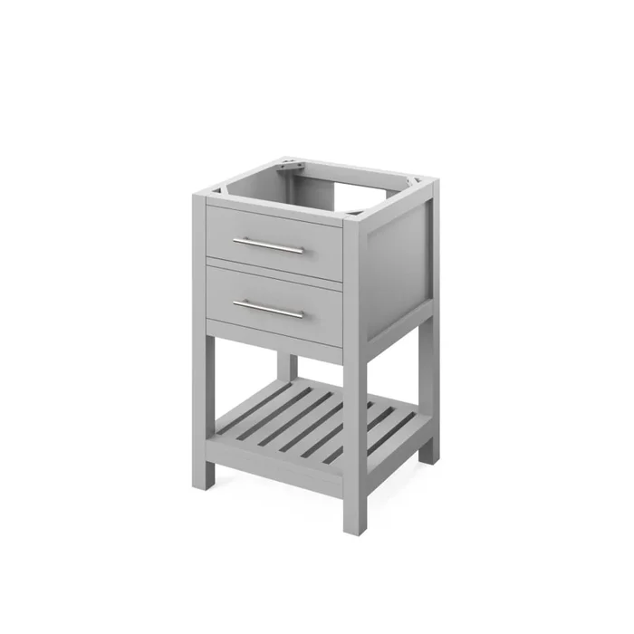 Jeffrey Alexander Wavecrest 24″ Single Free Standing Vanity Cabinet – Less Vanity Top