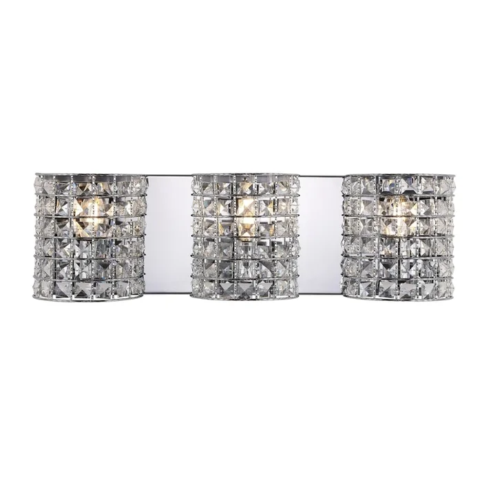 JONATHAN Y Lighting Clara 3 Light 24″ Wide LED Bathroom Vanity Light