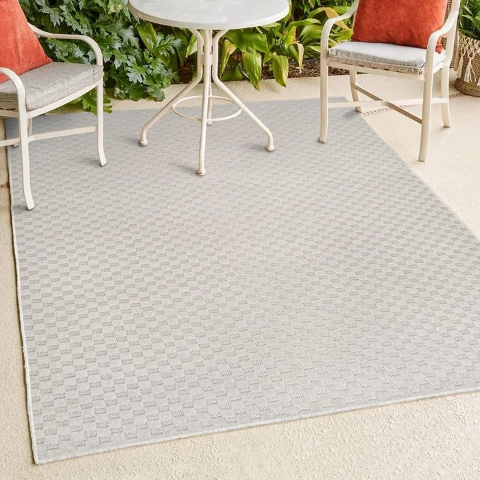 JONATHAN Y Lighting Scandinavian 7-3/4′ x 10′ Solid Indoor/Outdoor Rectangular Area Rug