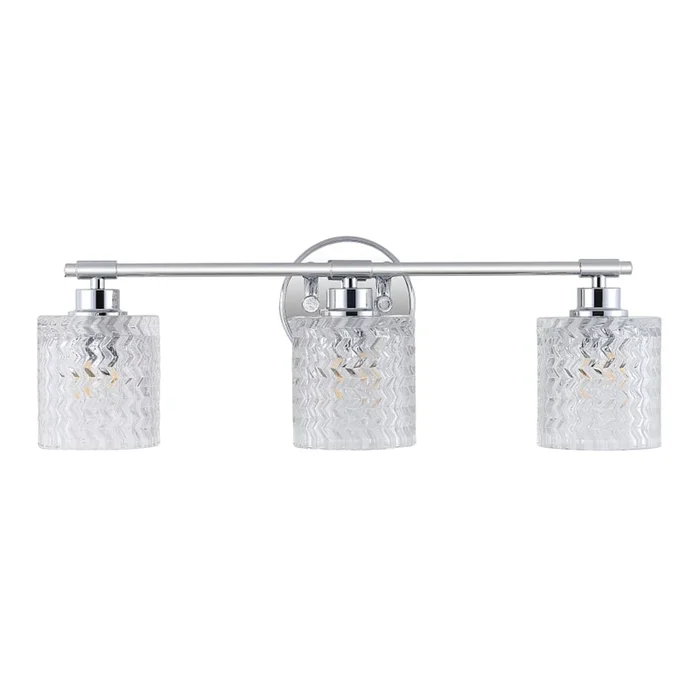 JONATHAN Y Lighting Spaulding 3 Light 22″ Wide LED Bathroom Vanity Light