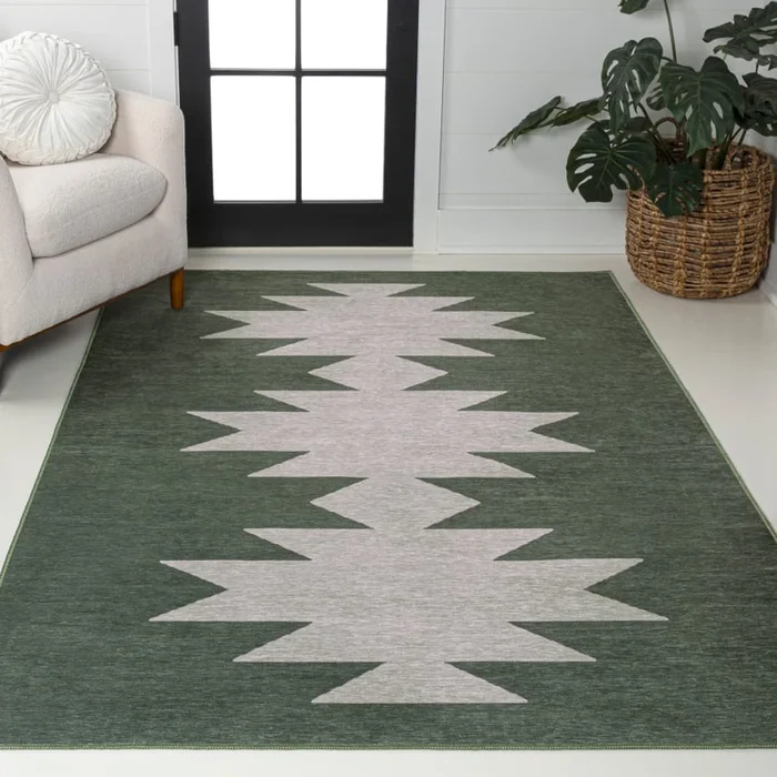 JONATHAN Y Lighting Washable 8-3/4′ x 12′ Polypropylene Geometric and Moroccan & Tribal Indoor Rectangular Area Rug