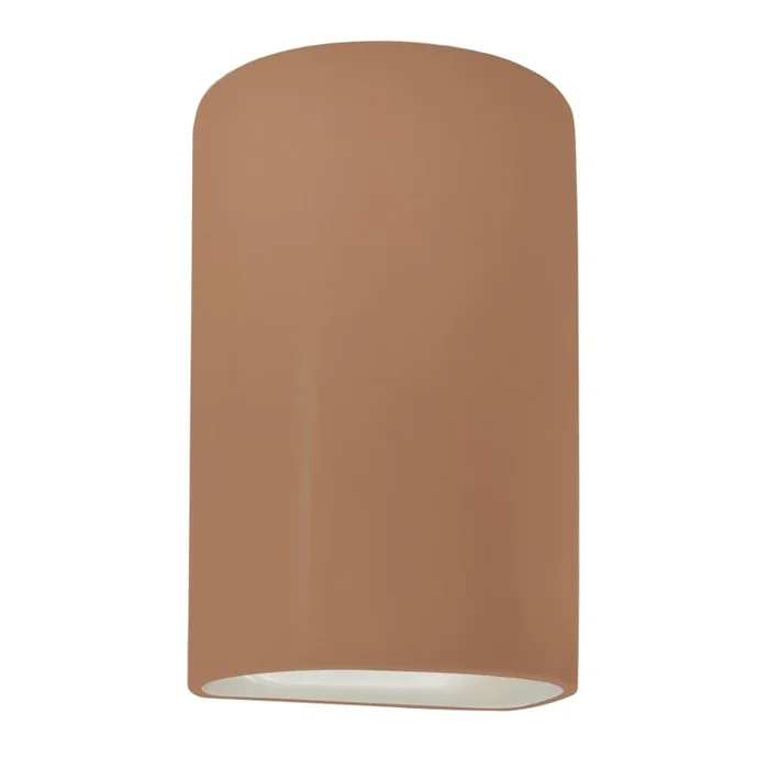 Justice Design Group Ambiance 13″ Tall Half Cylinder Closed Top LED ADA Wall Sconce
