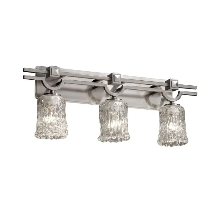 Justice Design Group Veneto Luce 29″ Argyle 3 Light Bathroom Vanity Light