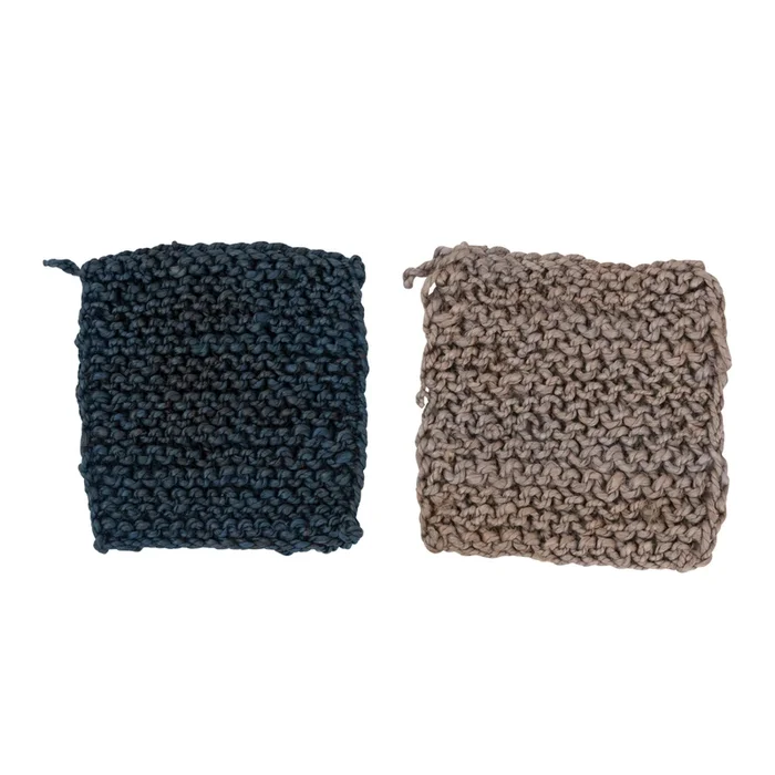 Jute Crocheted Pot Holder- 2 Colors