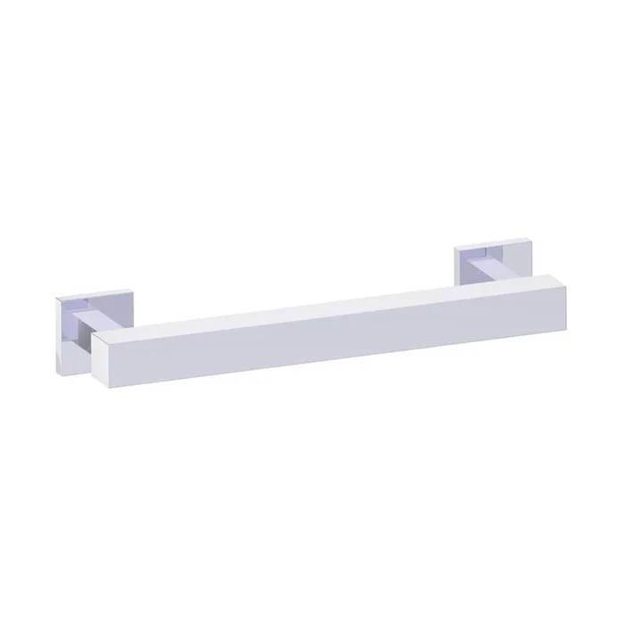 Kartners 9300 Series 12-inch Square Grab Bar-Unlacquered Brass