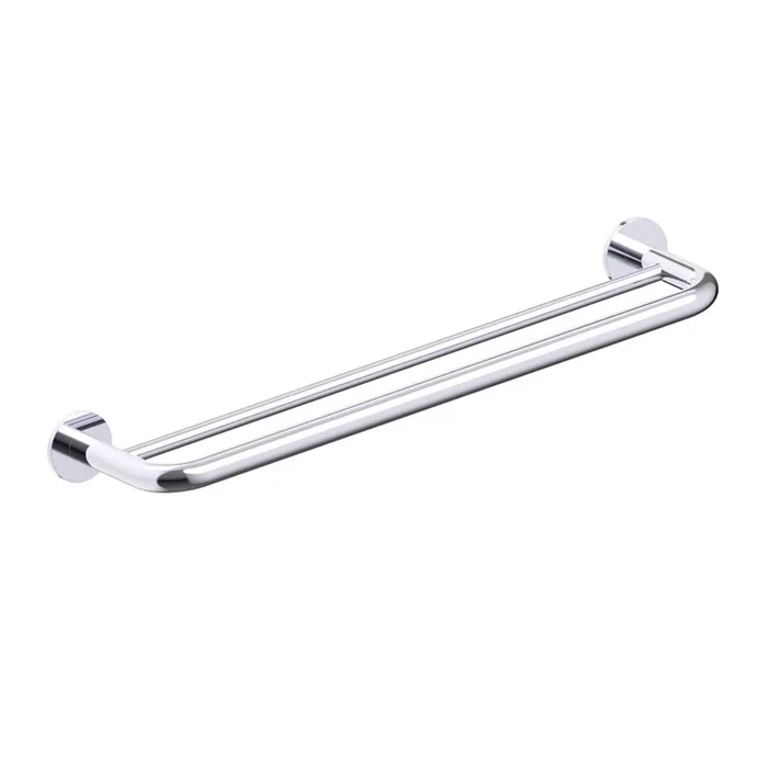 Kartners NICE – 24-inch Double Bathroom Towel Bar-Glossy White