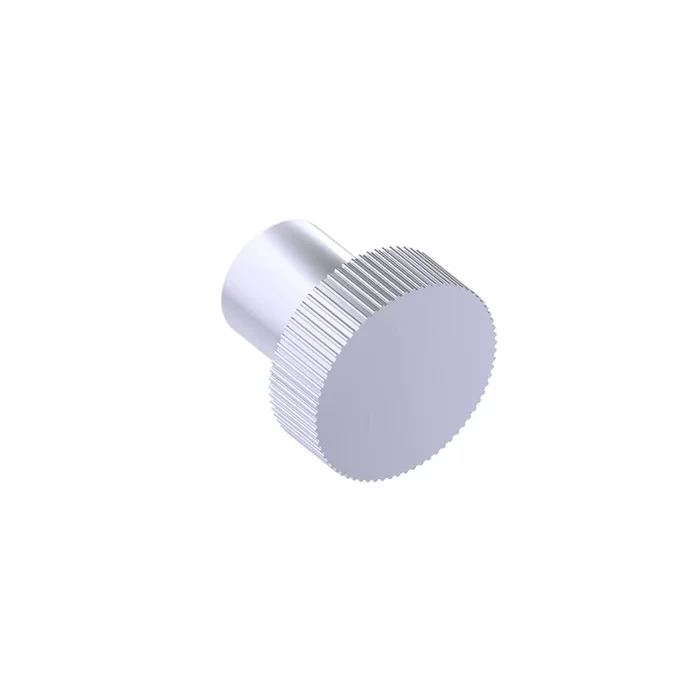 Kartners Straight KNURLED – Cabinet Knob-Polished Brass