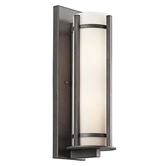 Kichler Camden 2 Light 20″ Wide Outdoor Wall Sconce with Etched Glass Shade