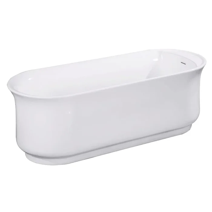 Kingston Brass Aqua Eden 65-15/16″ Soaking Bathtub for Free Standing Installations with Reversible Drain