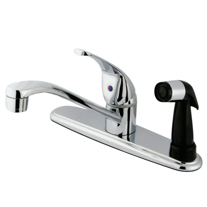 Kingston Brass Chatham 1.8 GPM Single Hole Kitchen Faucet – Includes Side Spray