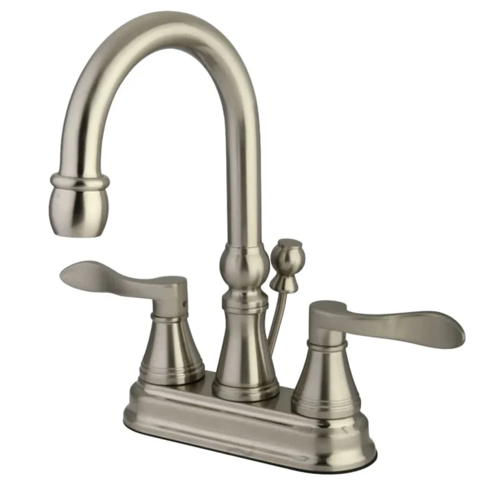 Kingston Brass NuFrench 1.2 GPM Centerset Bathroom Faucet with Pop-Up Drain Assembly