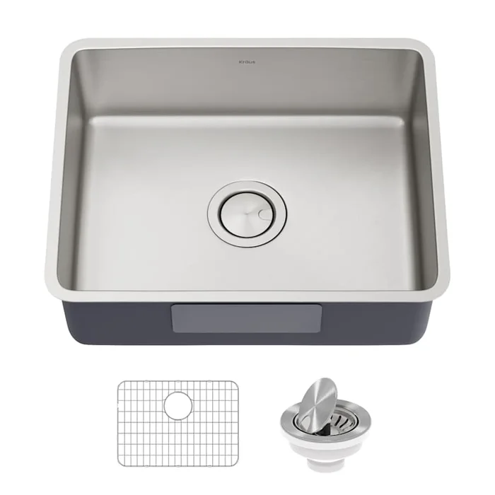 Kraus Dex 21″ Undermount Single Basin 16 Gauge Stainless Steel Kitchen Sink