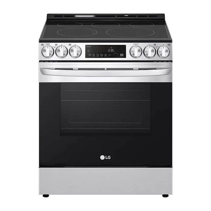 LG Appliances Single Oven Slide-in Electric Range, 6.3 cu-ft, Air Fry, Fan Convection, EasyClean plus Self Clean, ThinQ, PrintProof Stainless Steel