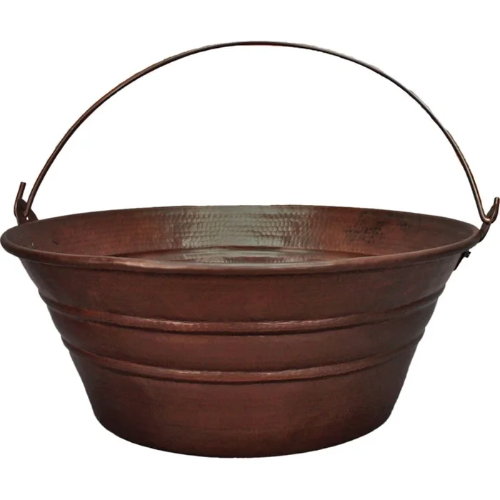 Linkasink Hammered Metals 17″ Circular Vessel Bathroom Sink