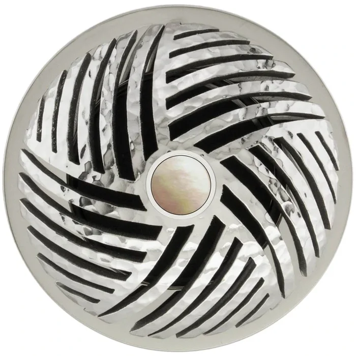 Linkasink Herringbone Grid Strainer – White Stone Screw, No Overflow