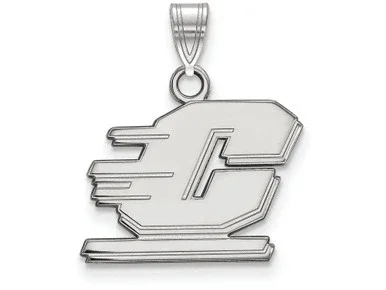 LogoArt Sterling Silver Central Michigan University Small Pendant Necklace SS002CMUT