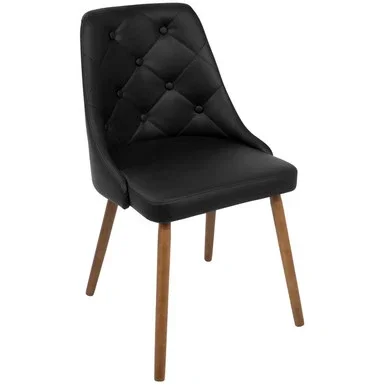 Lumisource Gianna Chair In Walnut And Black Finish CH-GIOV WL+BK