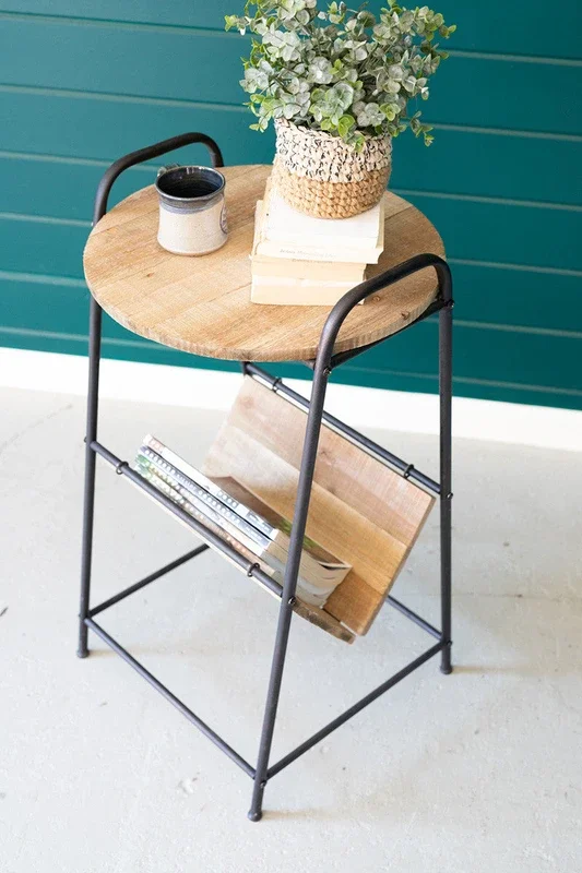 Magazine rack side table