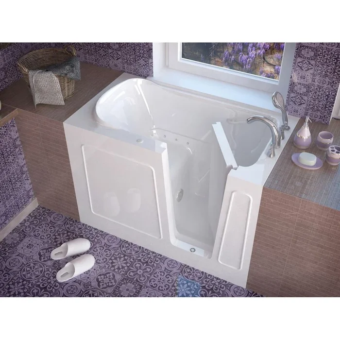 Meditub MediTub Walk-In 30 x 54 Right Drain White Air Jetted Walk-In Bathtub