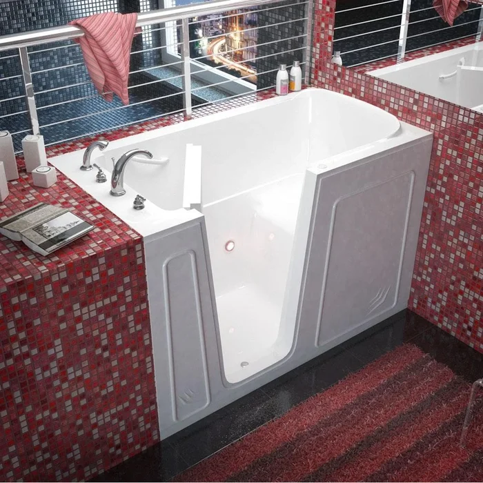 Meditub MediTub Walk-In 32 x 60 Left Drain White Soaking Walk-In Bathtub