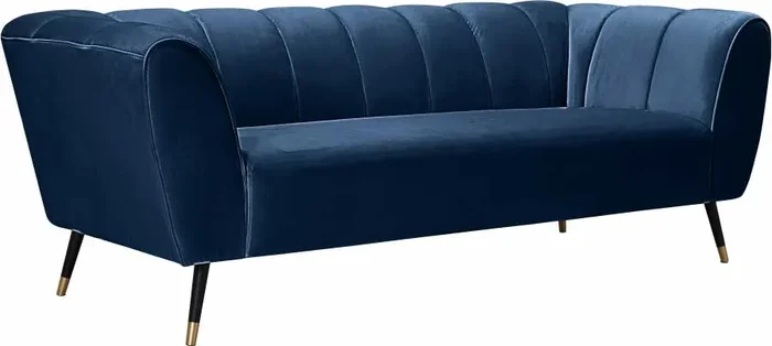 Meridian Furniture – Beaumont Velvet Sofa in Navy – 626Navy-S