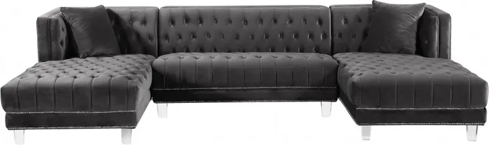 Meridian Furniture – Moda 3 Piece Sectional in Grey – 631Grey-Sectional