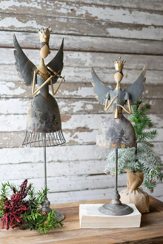 Metal angels, set of 2