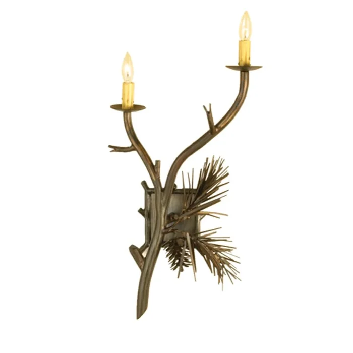 Meyda Tiffany 13″ W Lone Pine 2 Light Wall Sconce