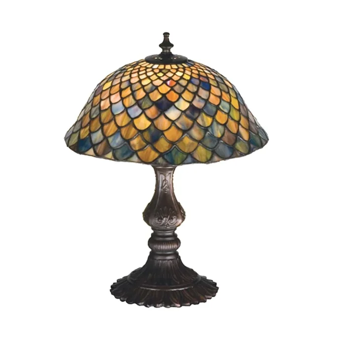 Meyda Tiffany 15″ H Tiffany Fishscale Accent Lamp