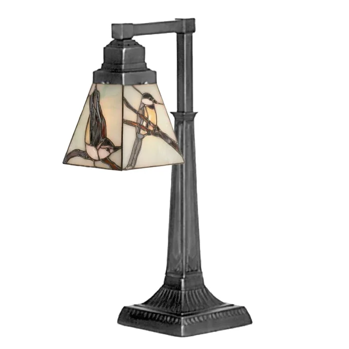 Meyda Tiffany 19.5″ H Early Morning Visitors Desk Lamp