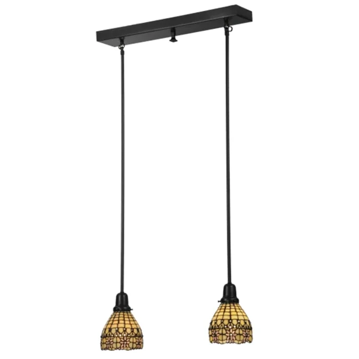 Meyda Tiffany Victorian Flourish 2 Light 6″ Wide Multi Light Pendant