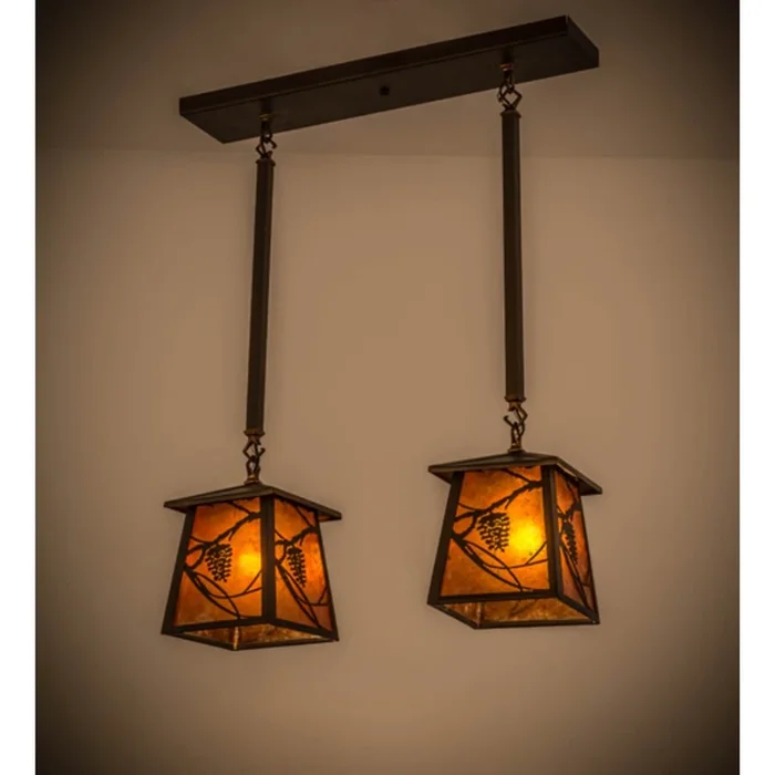 Meyda Tiffany Whispering Pines 2 Light 7″ Wide Multi Light Pendant