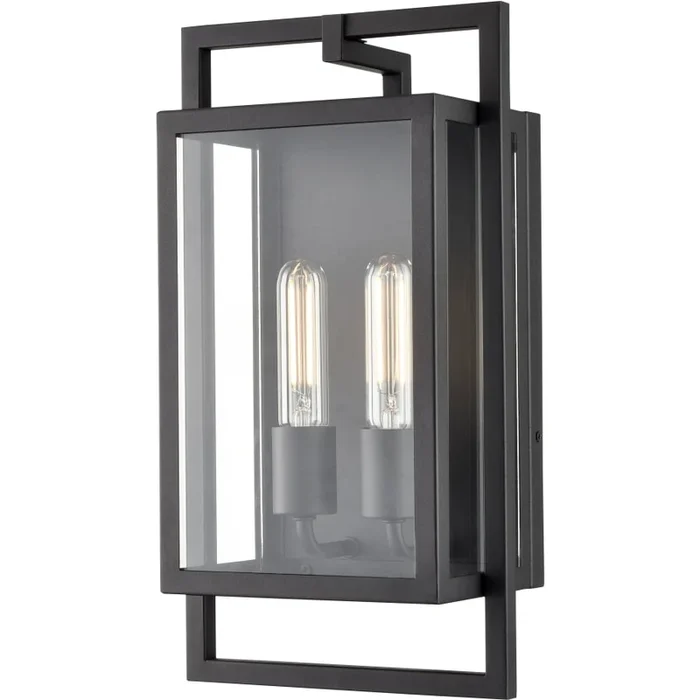 Millennium Lighting Agatha 2 Light 16″ Tall Outdoor Wall Sconce with Clear Glass Shade – ADA Compliant