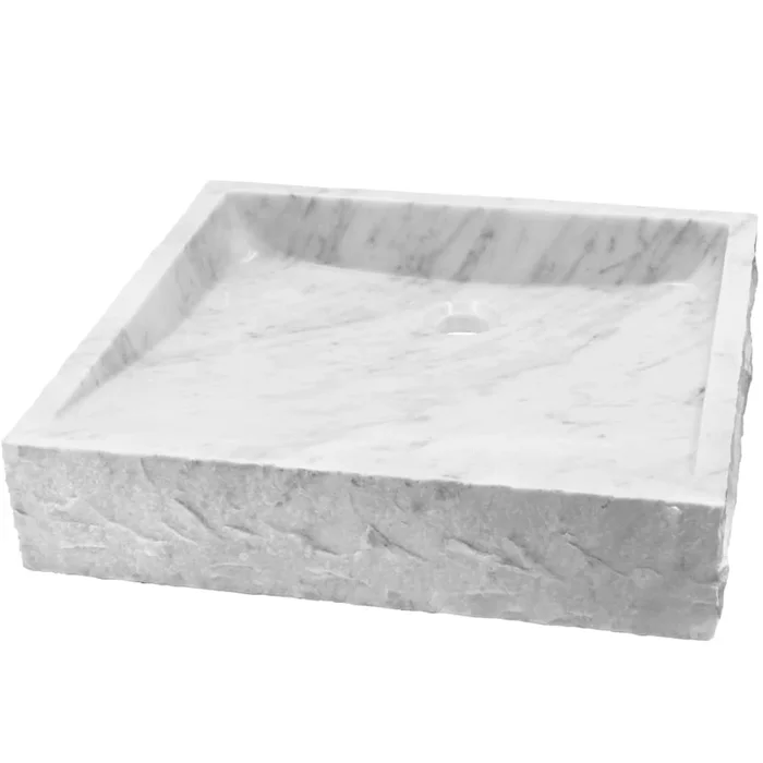 Miseno 18-1/4″ Square Marble Vessel Bathroom Sink