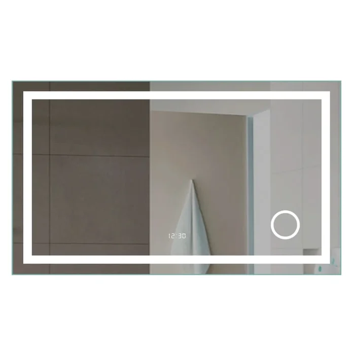 Miseno 56″ W x 36″ H Rectangular Frameless Bathroom Wall Mirror with LED Lighting