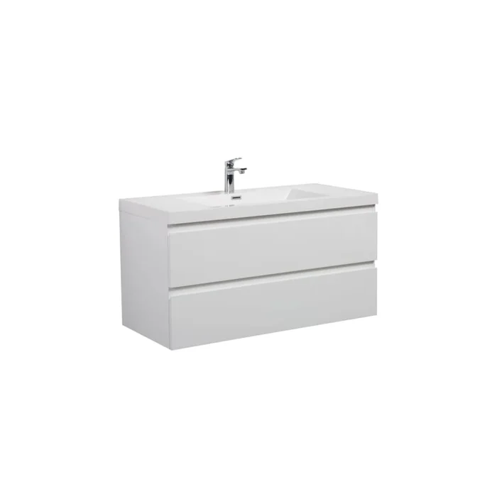 Miseno Aurora 36″ Wall Mounted Single Basin Vanity Set with Cabinet and Acrylic Vanity Top