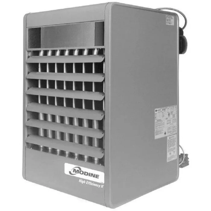 Modine 150,000 BTU – Power Vented Propeller Liquid Propane Unit Heater – Aluminized Steel Heat Exchanger – 83% Thermal Efficiency
