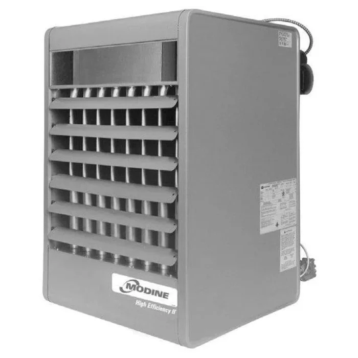 Modine 200,000 BTU – Power Vented Propeller Natural Gas Unit Heater – Stainless Steel Heat Exchanger – 83% Thermal Efficiency