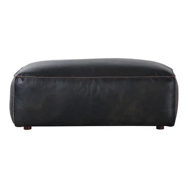 Moe’s Home Scandinavian Luxe Ottoman With Antique Black Finish QN-1020-01