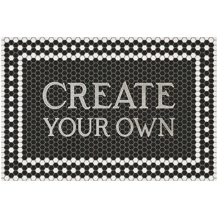 Mosaic 46th Street Personalized Vinyl Mat (size options)