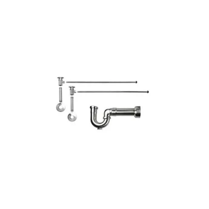 Mountain Plumbing Lavatory Supply Kit – Brass Oval Handle with 1/4 Turn Ceramic Disc Cartridge Valve (MT6001-NL) – Angle, Massachusetts P-Trap