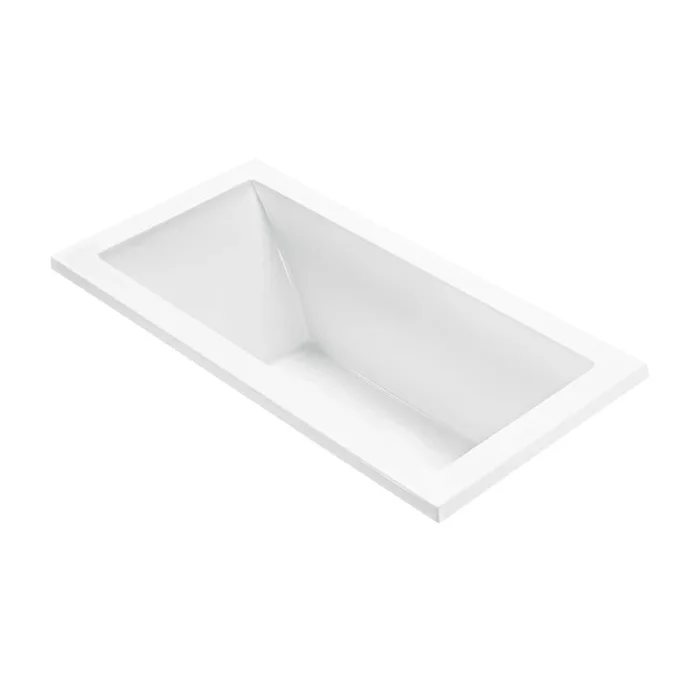 MTI Baths Andrea 15 60″ Undermount Acrylic Air Massage Elite and Ultra Whirlpool Tub with Chromatherapy, Reversible Drain and Overflow