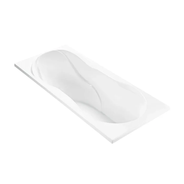 MTI Baths Reflection 5 72″ Drop-In Acrylic Stream Bath Tub with Reversible Drain and Overflow
