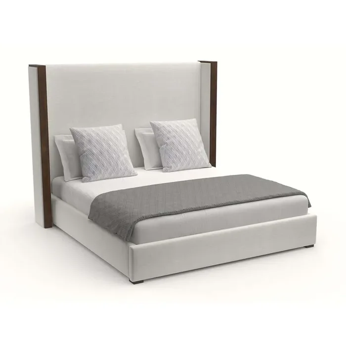 Nativa Interiors – Irenne Vertical Channel Tufted Upholstered Medium Queen Off White Bed – BED-IRENNE-VC-MID-QN-PF-WHITE