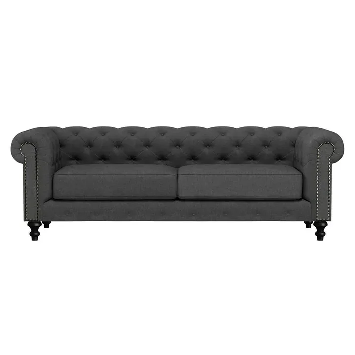 Nativa Interiors – London Tufted Sofa Deep Plush 72″ in Charcoal – SOF-LONDON-72-DP-PF-CHARCOAL
