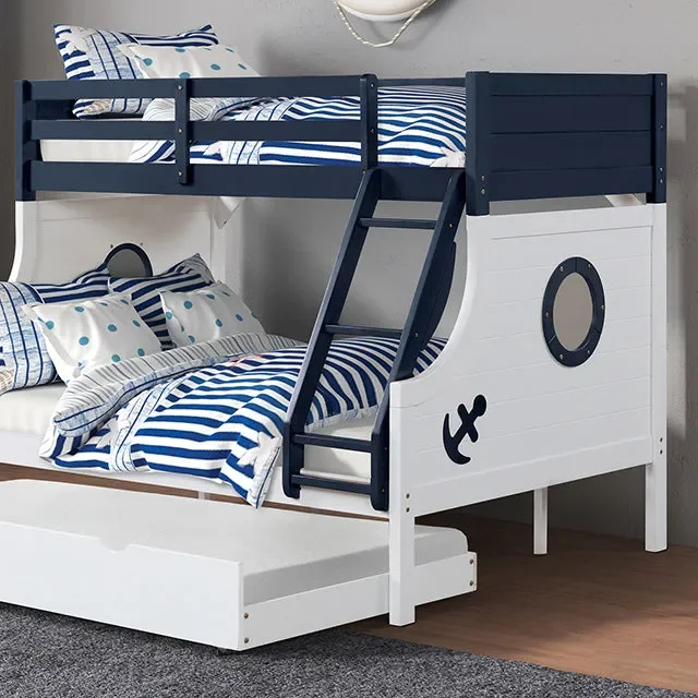 Nautia Twin/Full Bunk Bed Black & White
