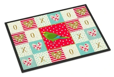 New Zealand Parakeet Love Door Mat, Indoor Rug or Outdoor Welcome Mat 18×27 Doormat